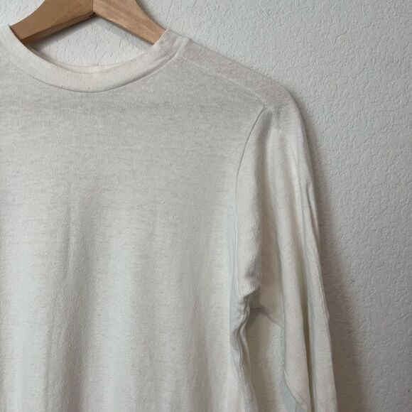 Wol Hide Natural Long Sleeve Crew Neck Easy T-Shirt Women's Size Small - Picture 2 of 6